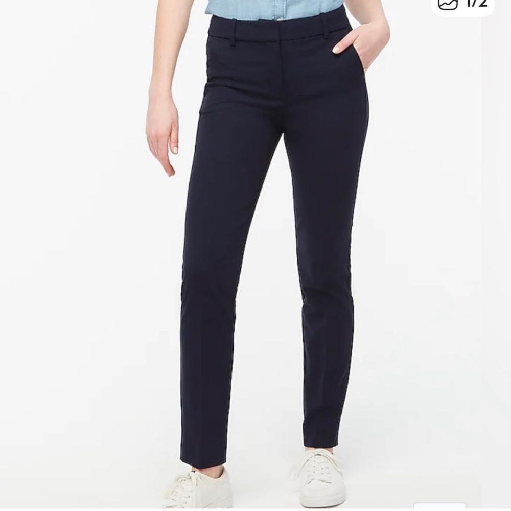 NWT J. Crew Ruby Full-Length Pants in Navy Size: 6